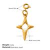 Fashion Personality Star Star Sun Jewelry Buckle Pendant Stainless Steel Gold Plated DIY Jewelry Accessories