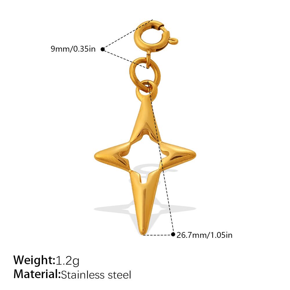 Fashion Personality Star Star Sun Jewelry Buckle Pendant Stainless Steel Gold Plated DIY Jewelry Accessories