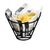 American Cutlery French Fry Basket, Snack Basket, Fried Snack Basket, Chicken Wing Double Ear Black Small Fry Basket, Food Storage Rack