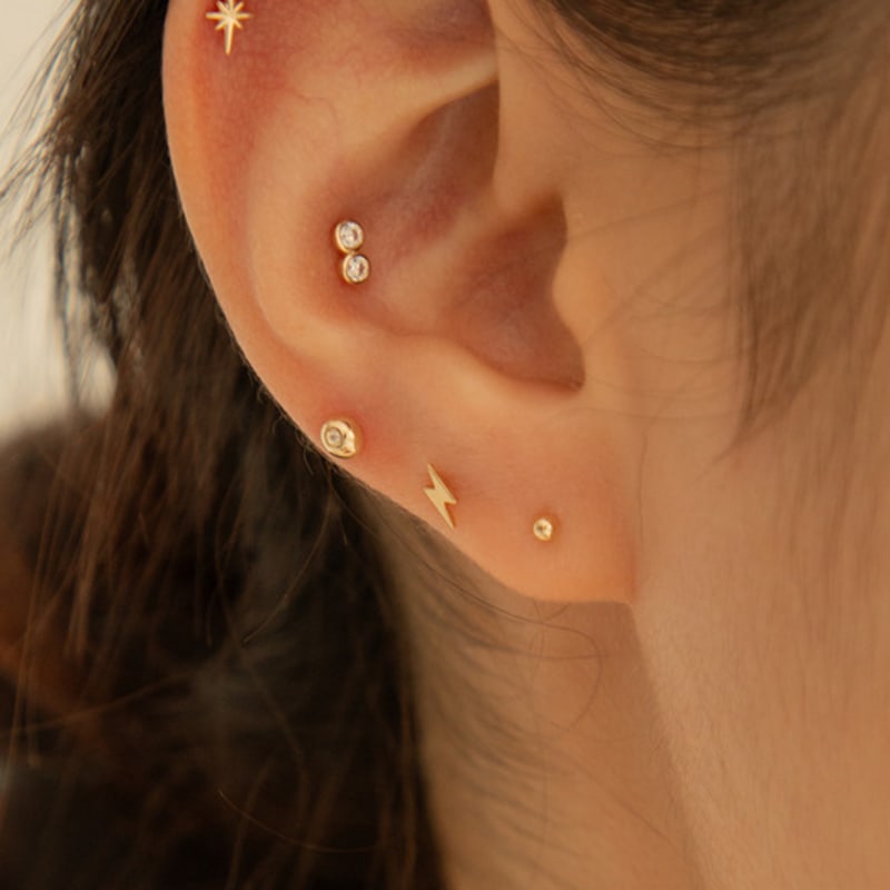 LUNNE 14k Stella Piercing (14k Gold) #LFPI22