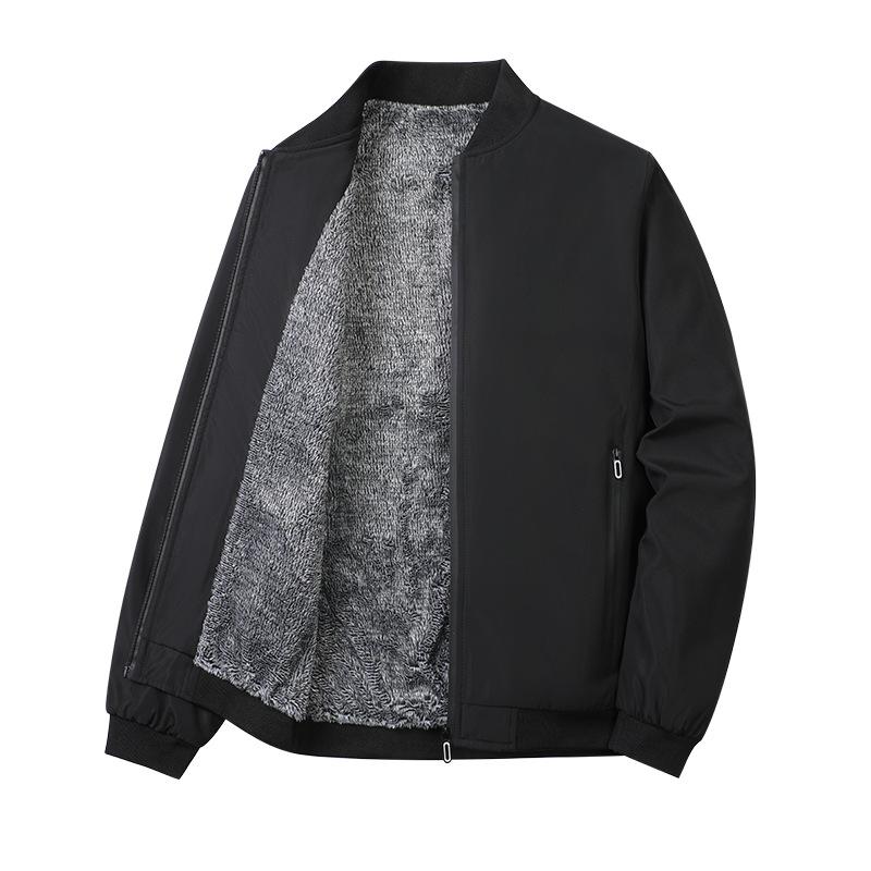 New Casual Men's Jacket Thick Baseball Jacket Men's Warm Jacket