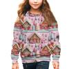 Girls Round Neck Pullovers For Kids Christmas Day Embroidery Printed Tops