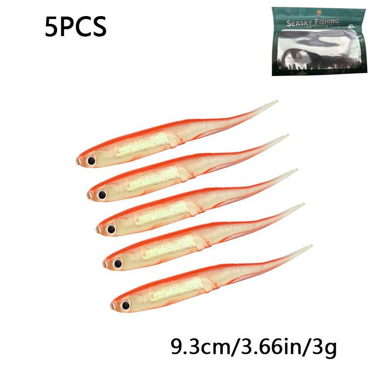 Rainbow Fish Soft Bait - Lure with Pointed Tail for Freshwater & Saltwater Fishing