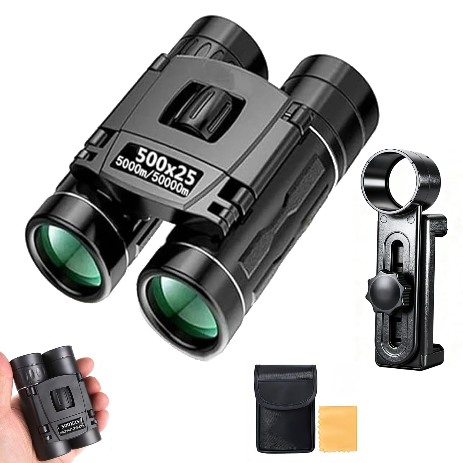 

500x25 High Magnification 500x HD Night Image BAK4 FMC Coated Water for Bird Live Outdoor and Binoculars, Telescope, Zoom, Vision, Stabilization,