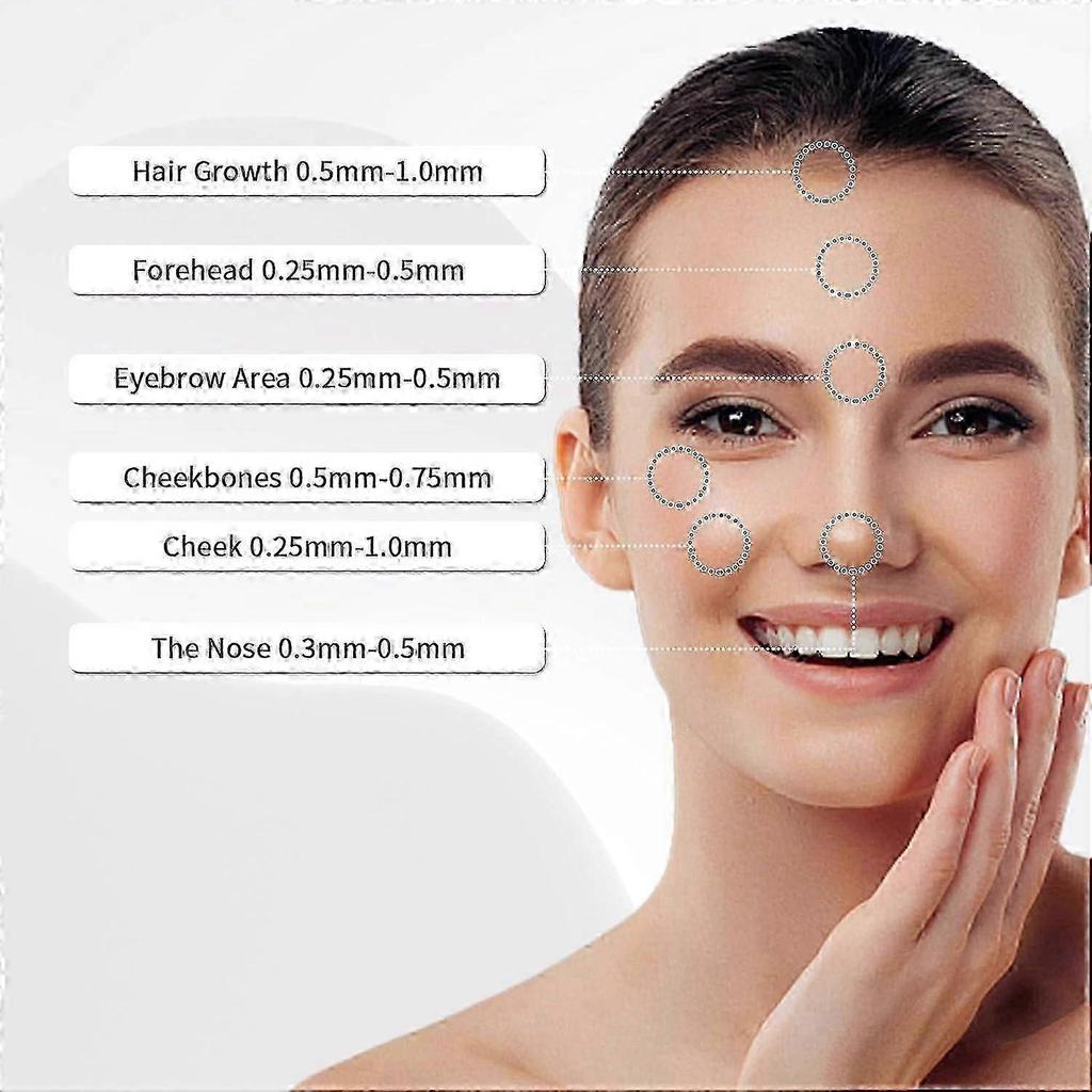 140-Needle Adjustable Derma Stamp (0.25-3mm)  Titanium Microneedle for Hair Growth, Wrinkles & Acne