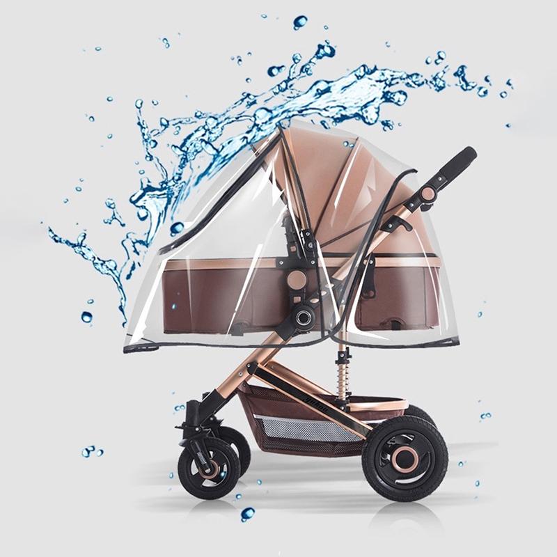 Universal Kinderwagen Regen Abdeckung Baby Auto Wetter Wind Sonnenschutz Transparent Atmungsaktive Trolley Regenschirm Regenmantel Zubehör