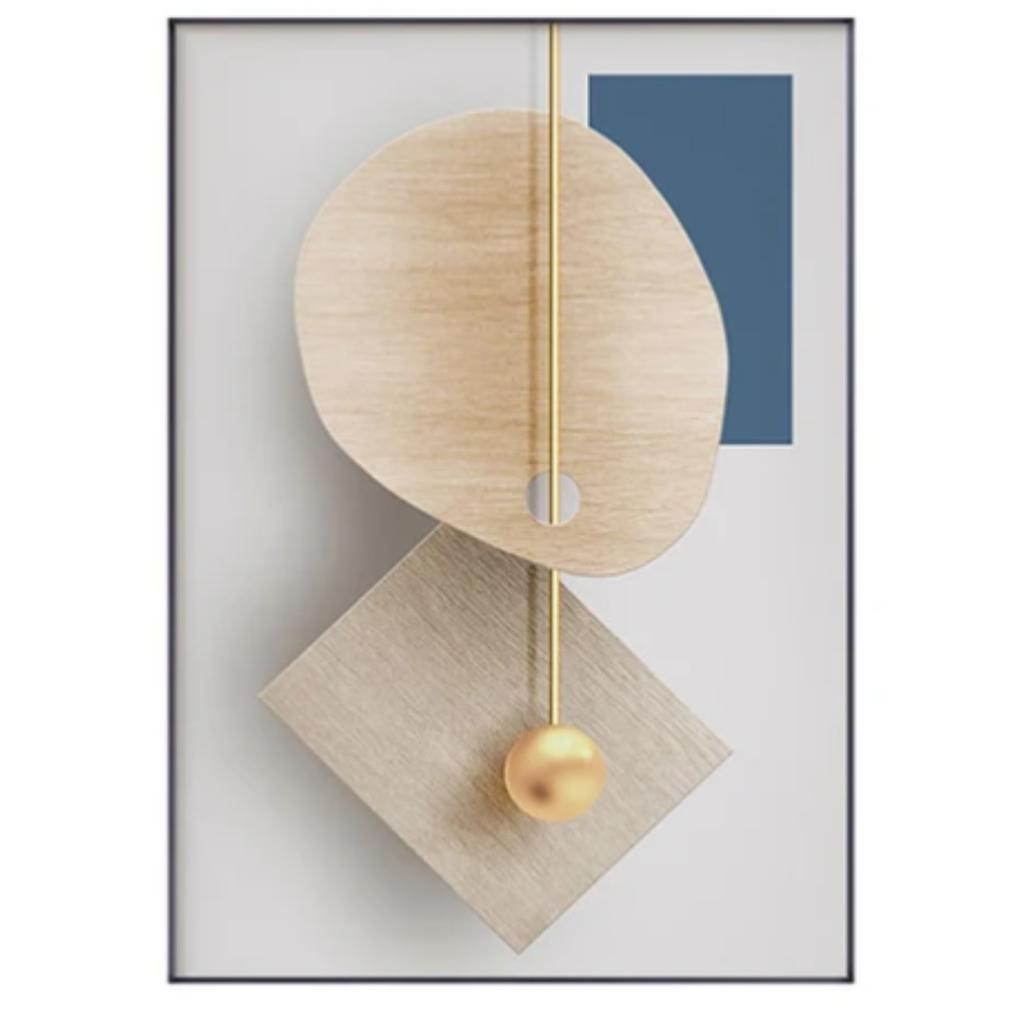 Abstract Blue White Geometric Canvas Painting Posters and Prints Nordic Wall Art Pictures Bedroom Living Room Home Decoration No Frame
