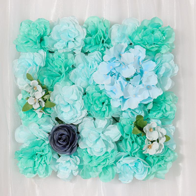 3D-Blumen-Wandpaneel, 39,9 x 39,9 cm, künstlicher Blumen-Wandhintergrund, Seidenrosenmatte für Zuhause, Party, Hochzeit, Hintergrunddekoration