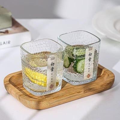 Ins Style Hammered Heat-Resistant Borosilicate Glass Cup Set