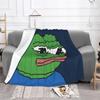 Pepe The Frog Blankets Flannel All Season Apu Apustaja Breathable Ultra-Soft Throw Blanket for Home Couch Bedspreads