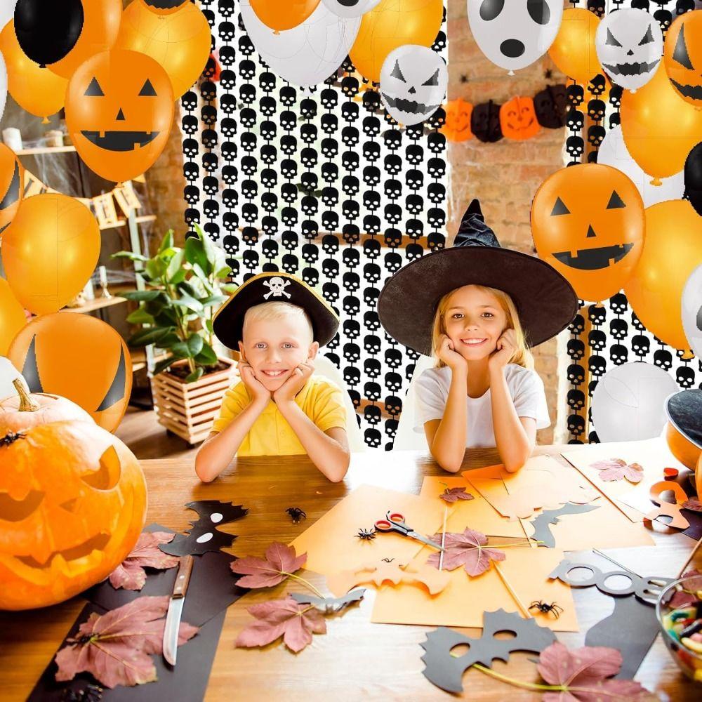 Hanging Halloween Party Backdrop Easy To Install Photo Booth Props Streamers Curtains  Thanksgiving