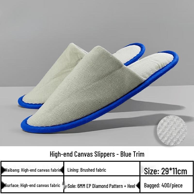 Disposable Linen Canvas Slippers
