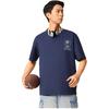 Li Ning Sports Lifestyle Series Letter Casual Simple Round Neck Pullover Short Sleeve T-Shirt Men T-Shirts Deep-Navy AHSV481-3