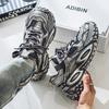 Men's Shoes 2025 Summer New Hong Kong Style Mesh Breathable Casual Dad Shoes Korean Version Platform Fashion Student Sports Shoes