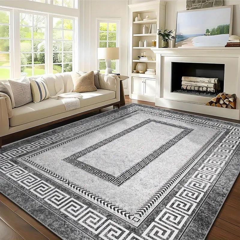 

WTEMPO Nordic Living Room Carpet Home Sofa Tea Table Carpet Easy To Maintain 80 * 120cm