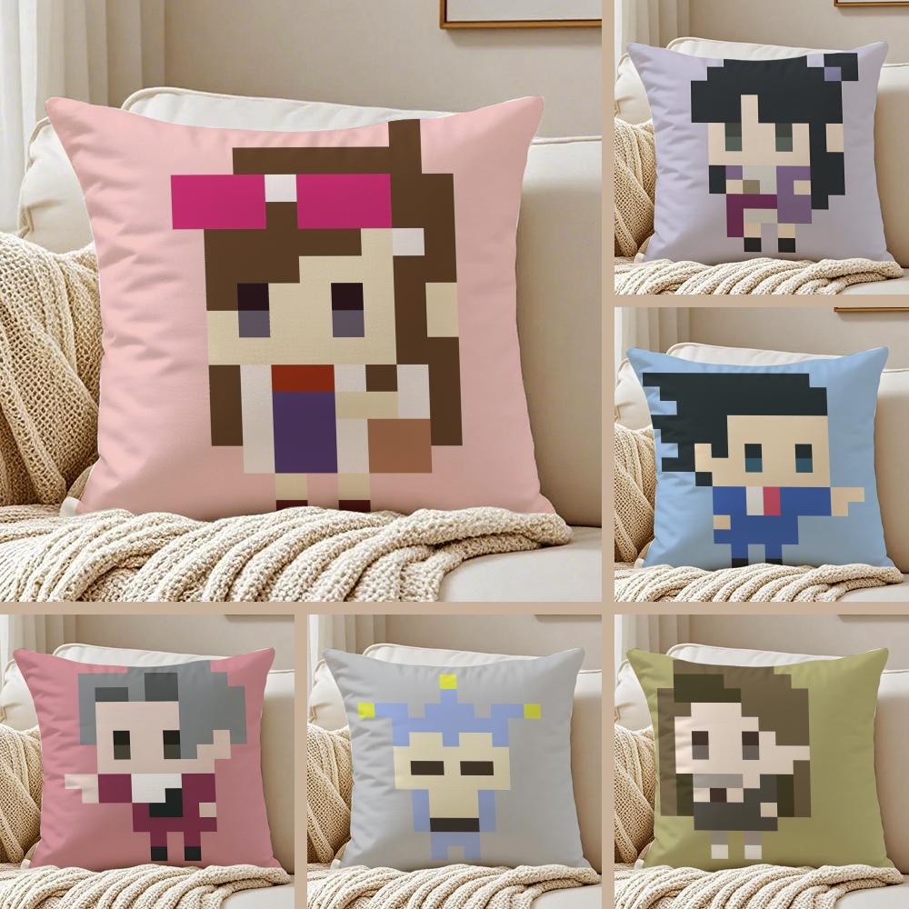 A-Ace Attorney Pillow Case Silky Elegant Comfort Sofa Bed Invisible Zipper