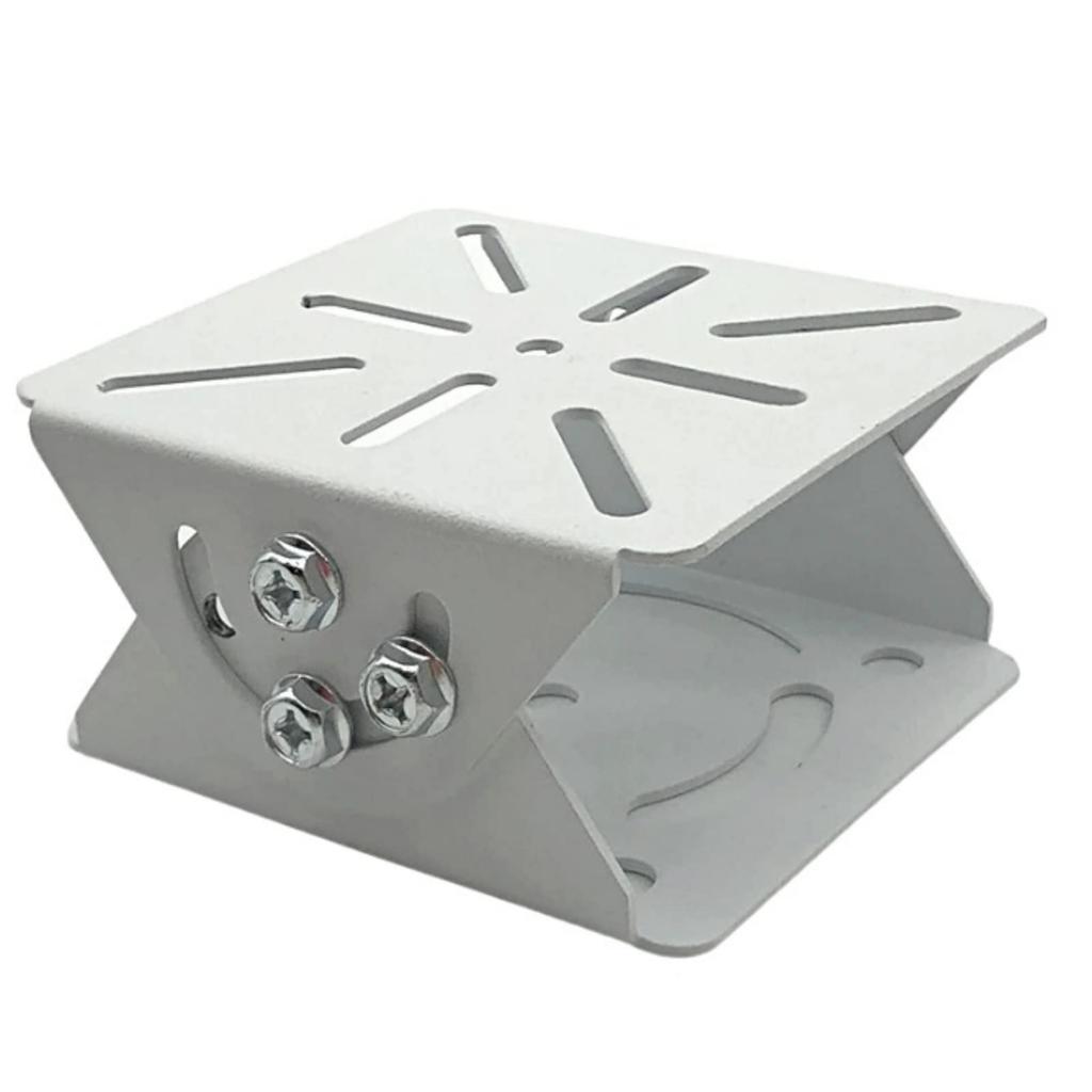 Heizi CCTV držáky, Sada 2 kusů, Montážní držáky pro kamery, Nastavitelný úhel, Montážní základna pro bezpečnostní kamery, Pevný držák, Bezproblémový (Bílý)