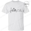 New Men's T-shirt Classic Short Sleeved Shirt COFFEE ECG EKG Summer Top Casual T-shirt CAFFEINE MEME Casual Women Tee Shirt Tops
