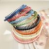 Modisches, gedrehtes Kreuz-Stirnband aus Kunststoff für Frauen und Mädchen mit Zähnen, rutschfest, flexibel, Gesichtswasch-Haar-Styling-Zubehör, neu