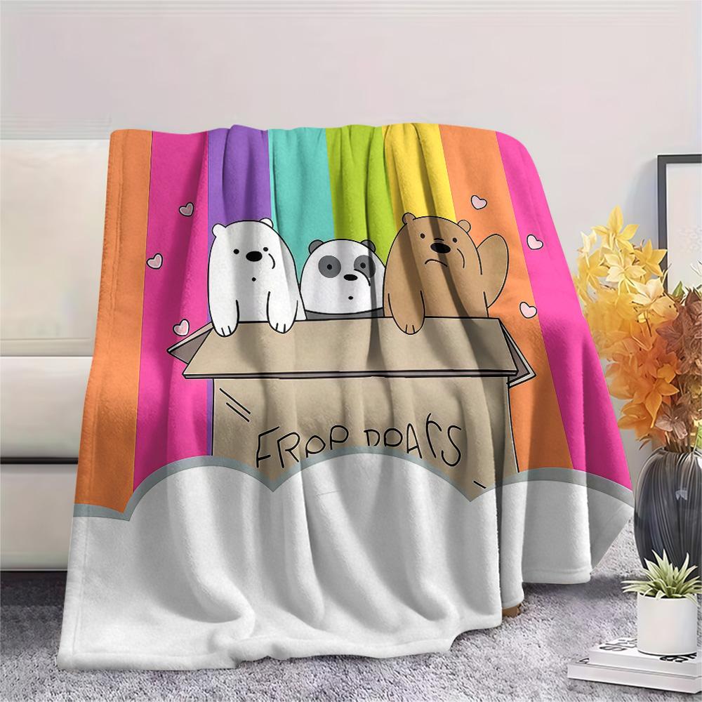 We Bare Bears2 Flannel Blanket, High Quality Comfortable for All Seasons, Home Decor, Warmth and Comfort