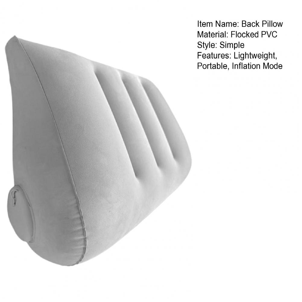 Inflatable Cushion Pillow Lightweight Portable Triangular Wedge Pillow with Dual Inflation Mode Built-in Pump Posture Support