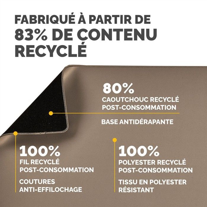 Sous-main Breyta 80 x 40 cm sable