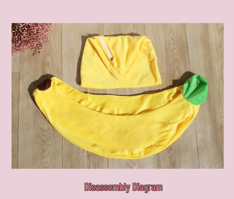 Cartoon Banana Pet Bed Cushion for Cats and Dogs - Winter Warmth