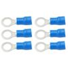 100Pcs Pre Insulated Ring Crimp Terminals Copper PVC Wire Connector for Machinery AWG 22?16RV1.25?5