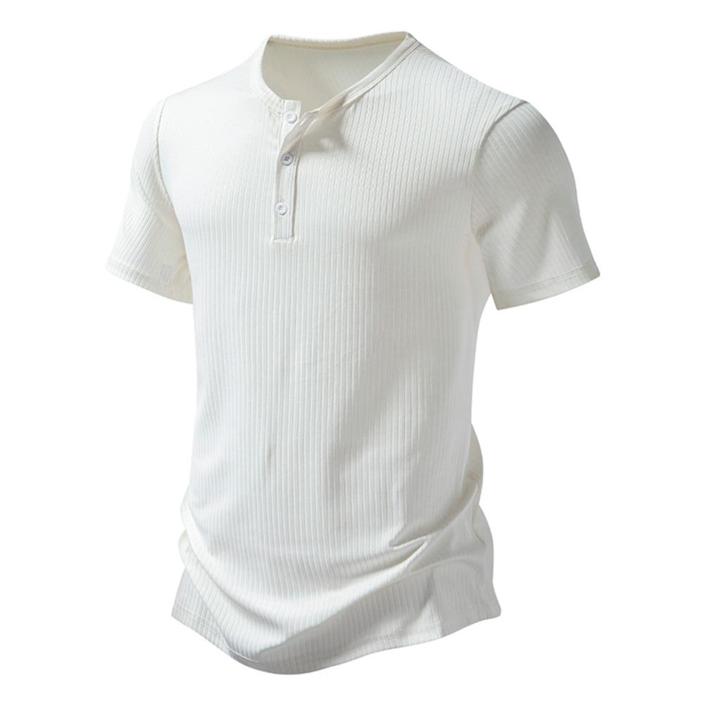 T-shirt a righe manica corta da uomo T-shirt estiva tinta unita da uomo Tendenze Top aderenti