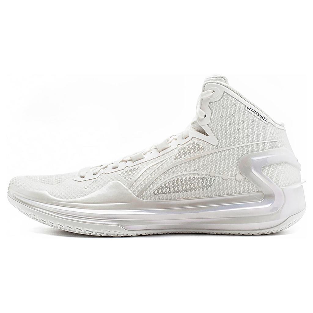 New LiNing Liren 4 White Pearl Mid Top Basketball Shoes Unisex Mist White ABAT095-8