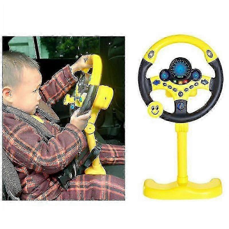 Electric Simulation Steering Wheel Toy With Sound Light Educational Car Toy