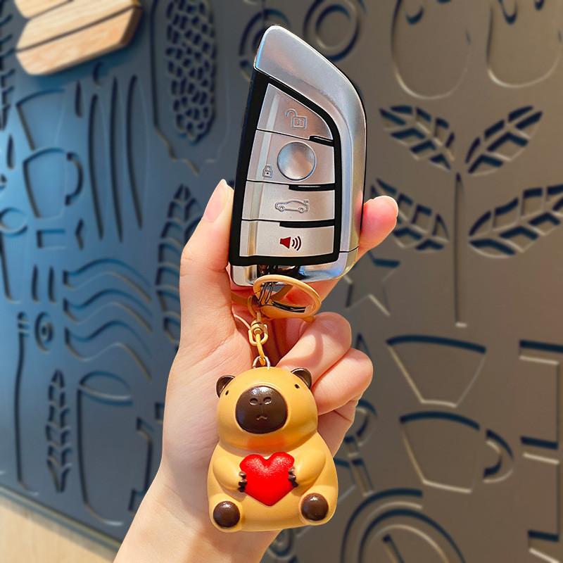 Unikátní Svítící Zvukové Srdce Kapybara Klíčenka Silikonový Materiál Pro Párty A Oslavy