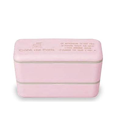 PARIS Long Angle Nest Lunch Pink Two Tier Type Lower Upper 4677152 Tier/280, Tier/450ml