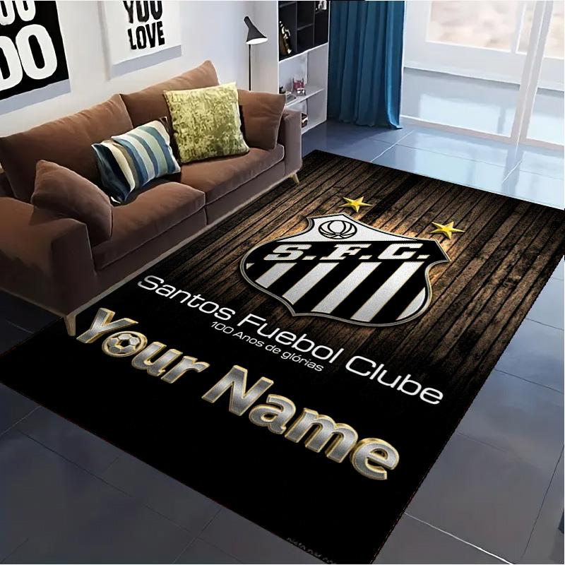 Name Custom Santos FC Art Carpet Rug for Living Room Bedroom Home Sofa Decoration,Kids play Non-slip Floor Mat