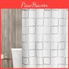 High Quality Square Plaid Shower Curtain With Hooks Waterproof And Mildew Proof Bathroom Essential