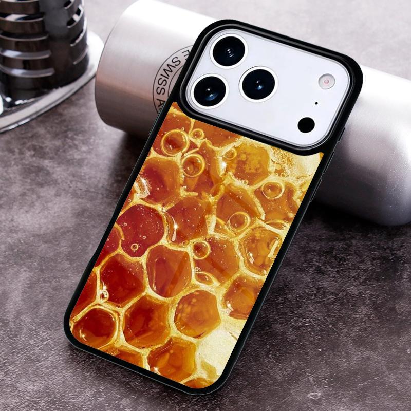Honey Comb Phone Case for iPhone 17 16 15 Pro Max Air 14 13 12 11 Plus Shockproof Cover