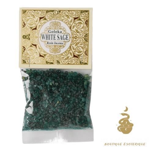 Encens - GOLOKA - Résine White Sage - 30 grammes - Purification - Harmonisation des espaces