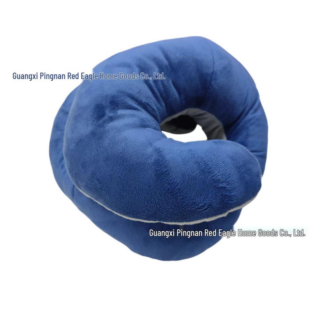 U-Shaped Neck Pillow PP Cotton for Travel, Car, Nap, and Back Support