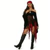 Piratenkostüm Damen Outfits Renaissance Korsett Steampunk Rock Oberteil Piratenzubehör Vollständiges Halloween Kostüm