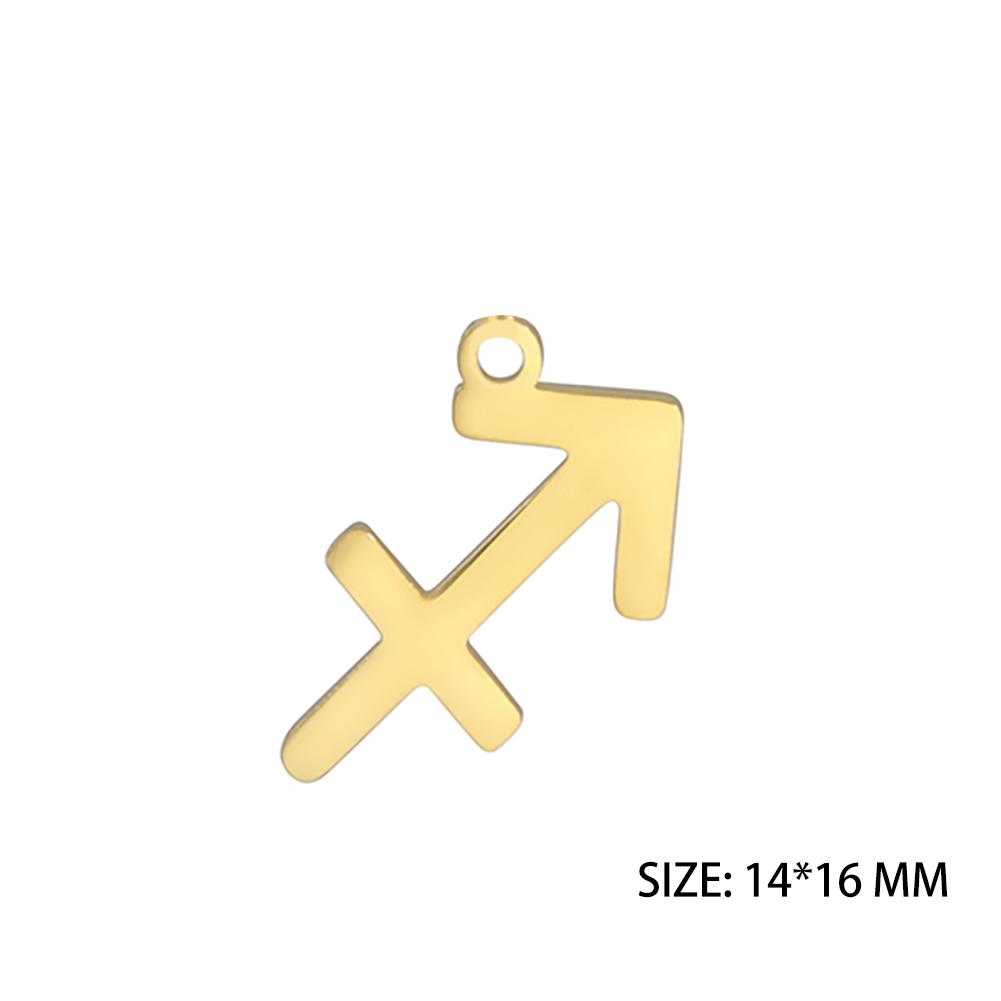12pcs/lot Stainless Steel Zodiac Charms Horoscope Astrological Sign DIY Pendant for Necklace Bracelet Jewelry Making