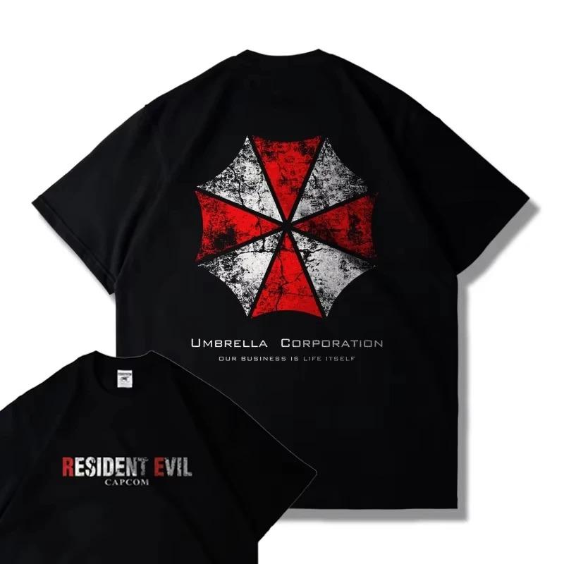 CAPCOM Игра PS5 Resident Evil 4 Remastered Футболка с коротким рукавом Оверсайз Мужская и Женская Свободная Одежда С принтом Леона Харадзюку Y2k Топ 4XL