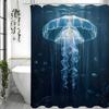 Ocean Jellyfish Shower Curtain, Bathroom Decorative Shower Curtain, Waterproof Shower Curtain with Hooks