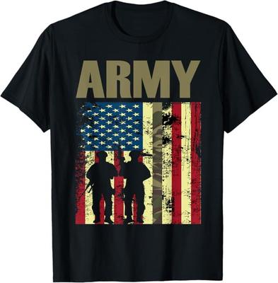 American Flag Camo Us Army 4th of July Usa Military Merica T-Shirt Mens Womens Tees Top