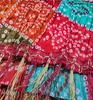 TreegoArt Fashion Women's Rajasthani Printed Traditional Silk Bandhej Dupatta Chunni Scarf