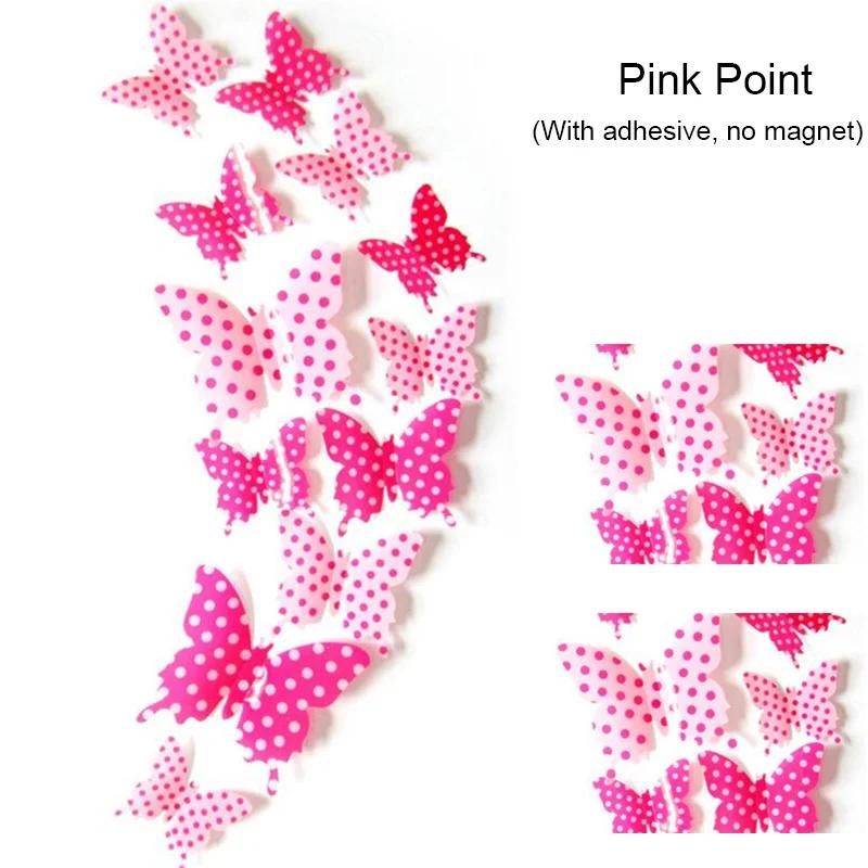 12 Peças Decoração de Parede 3D Borboleta em PVC Adesivos de Parede Borboletas Fofas Decalque de Arte Decoração de Casa Arte de Parede para Quarto Papel de Parede Decoração de Festa