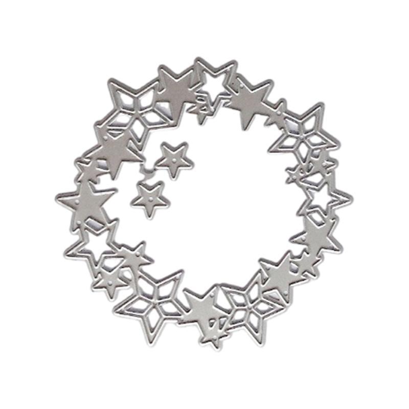 Circle Star Frame Cutting Dies Carbon Steel Die Cuts Embossing Stencils for Photo Scrapbooking Card Making Decorations