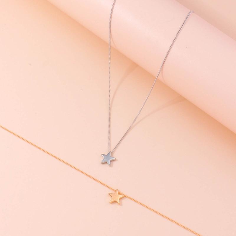 Unique Star Shaped Necklace Hip Hop Eye-catching Pentagrams Sweater Chain Summer Grunge Star Necklace Y2K Jewelry
