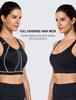 SYROKAN Plus Size Wireless Full Cup Running Sports Size H85 Women's Non-Slip Bra, Racerback, Black, 2,