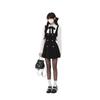 French Two-Piece Long-Sleeve Shirt Dress, Women's Spring 2026 Waist-Cinched A-Line Skirt, College Style