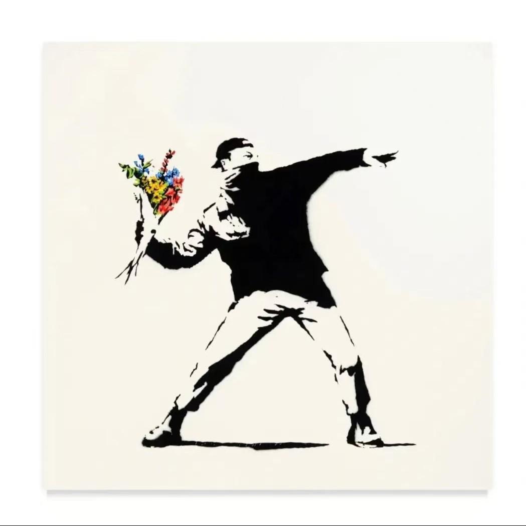 

European Banksy-Style Resin Head Sculpture: Home Wine Cabinet Decor